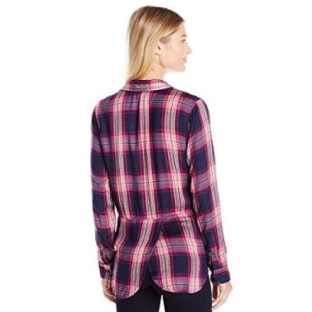 SOLD NEW Lucky Brand pink & purple plaid button down S - Picture 5 of 5